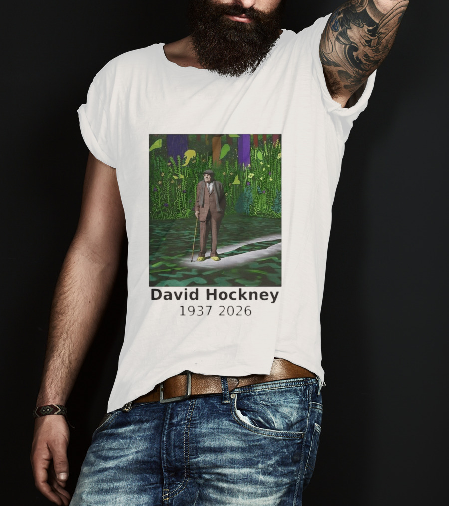 David Hockney 1937 2026 Colorful Garden Painting Memorial T-Shirt