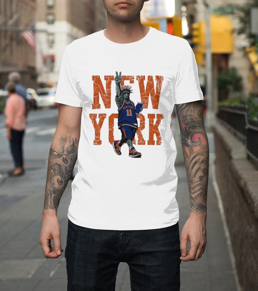 Jalen Brunson New York Knicks NBA Liberty 11 T-Shirt