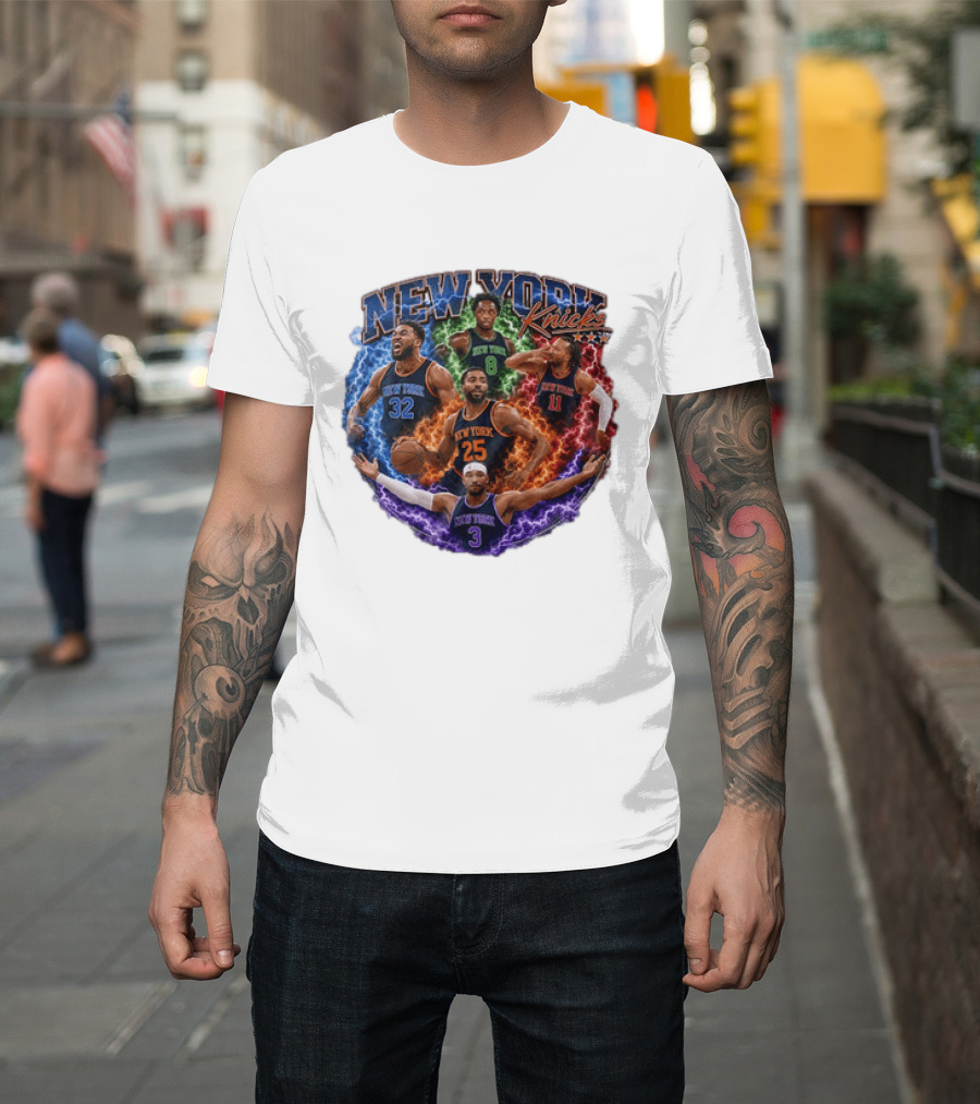 New York Knicks Karl Anthony Towns OG Anunoby Mikal Bridges Jalen Brunson Josh Hart T-Shirt