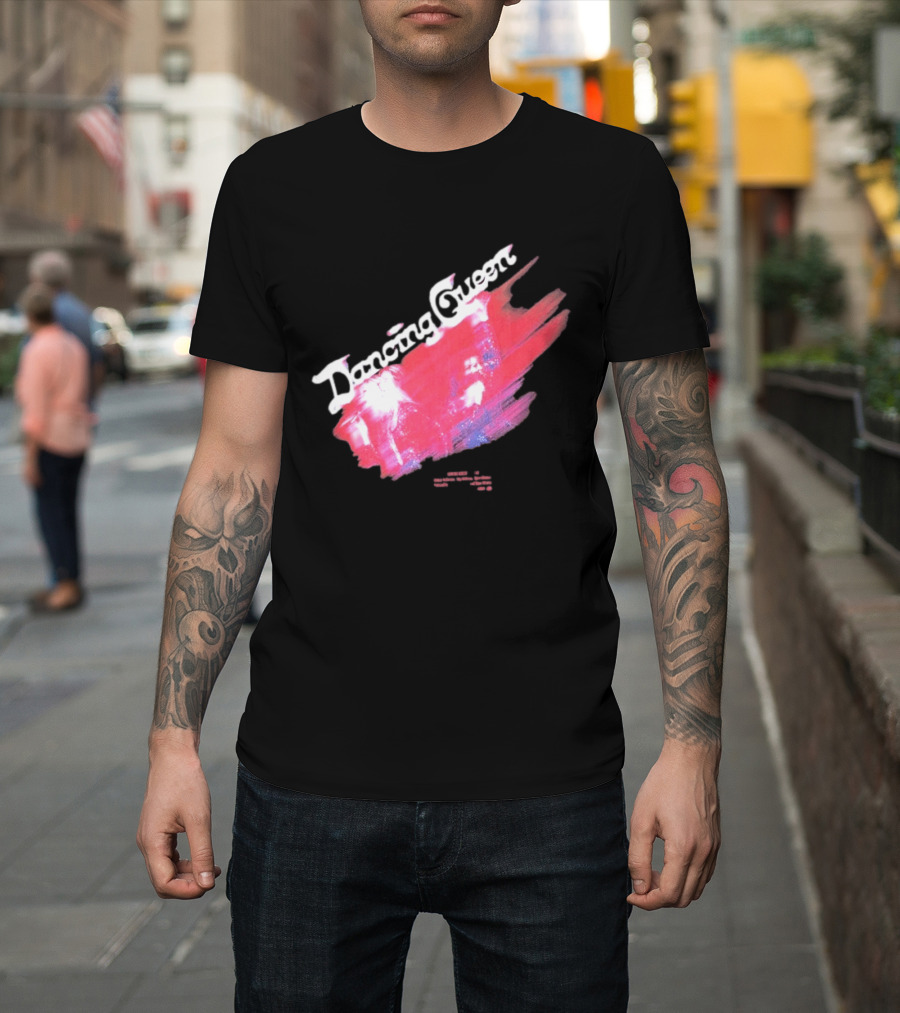 ABBA Dancing Queen Retro Red Brushstroke Photo T-Shirt