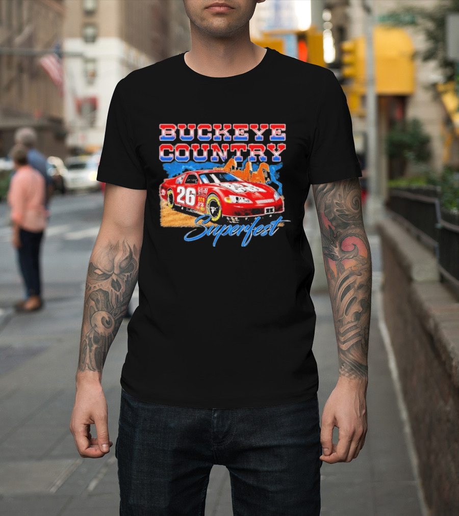 Buckeye Country Superfest 2026 Racing Car 26 T-Shirt