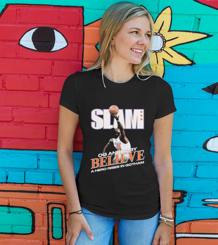 Slam Og Anunoby Believe A Hero Rises In Gotham T-Shirt
