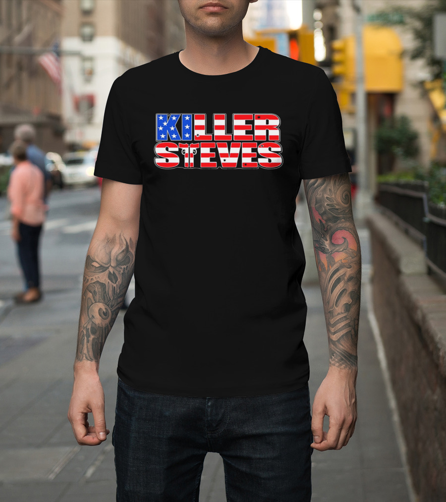 Killer Steves American Flag Stars And Stripes T-Shirt