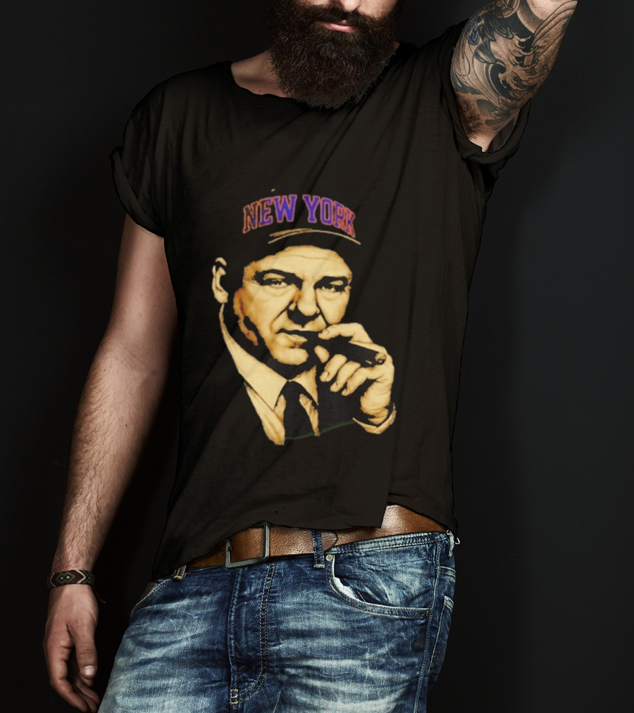 Tony Soprano Cigar New York Knicks Basketball Iconic Fusion T-Shirt