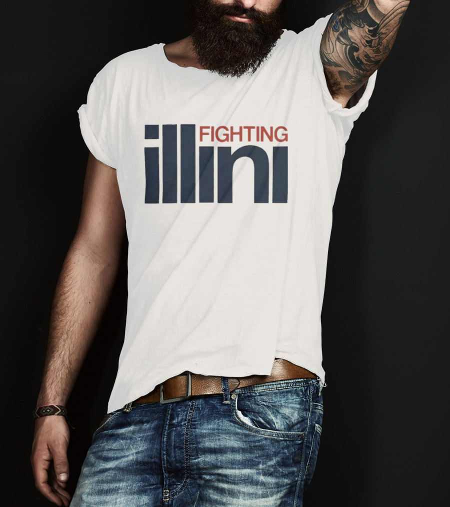 Illinois Fighting Illini Navy Blue And Orange T-Shirt