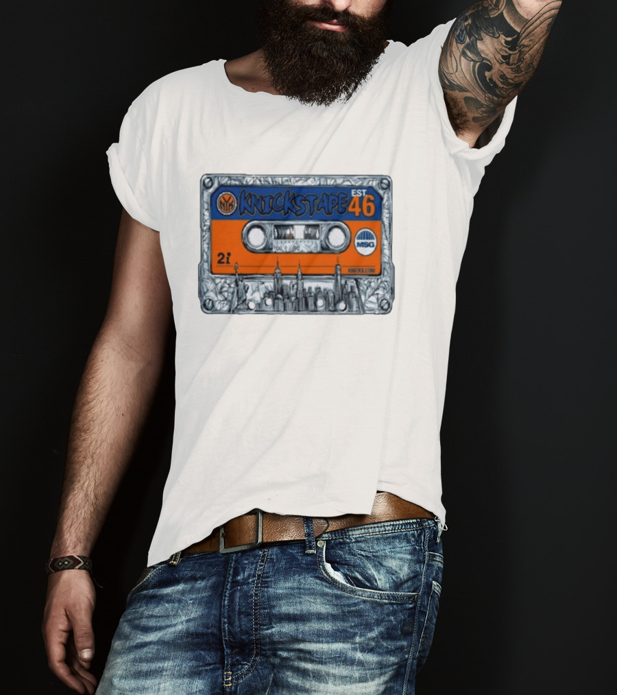 New York Knicks Knickstape Cassette EST 46 MSG Mixtape Graffiti T-Shirt