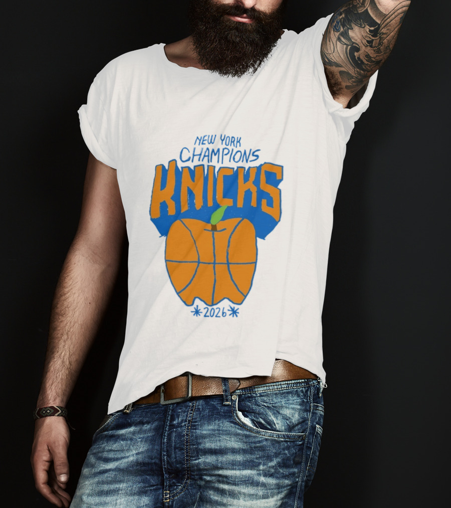 New York Champions Knicks Big Apple 2026 T-Shirt