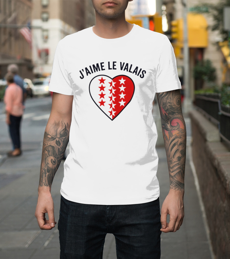 J'aime Le Valais Heart Stars T-Shirt
