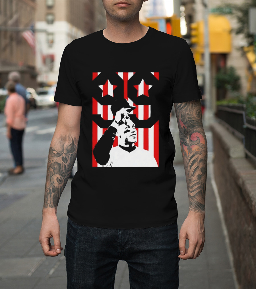 Aaron Judge 99 New York Yankees Stars Stripes Flag Yankee Stadium Hero T-Shirt