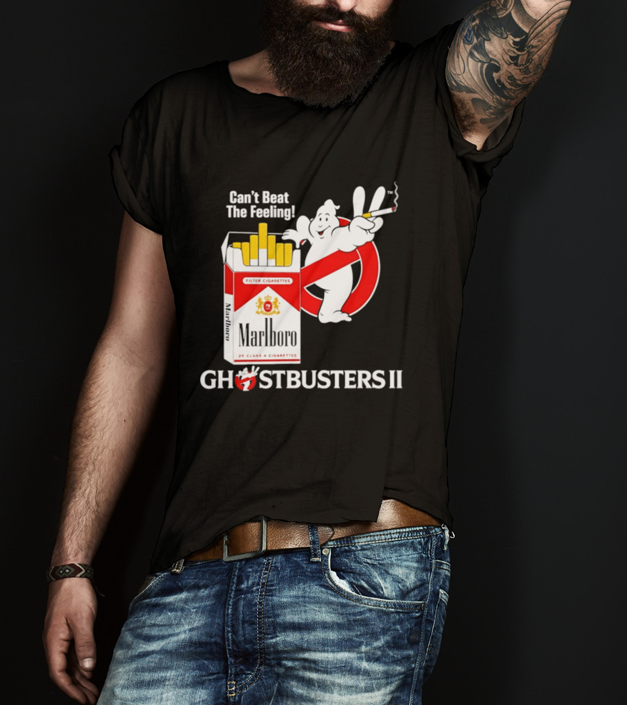 Can't Beat The Feeling Ghostbusters II Smoking Makes Me Feel Good Filter Cigarettes T-Shirt