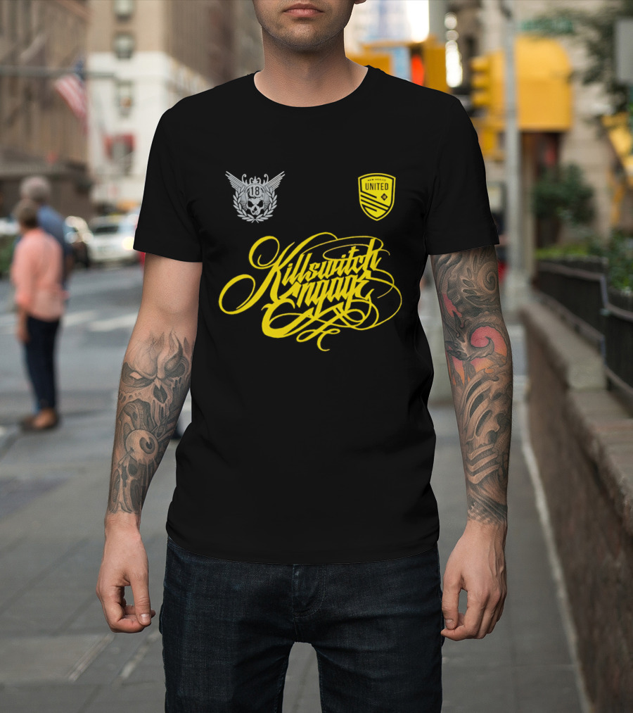 New Mexico United Killswitch Engage Collaboration Crest And Script T-Shirt