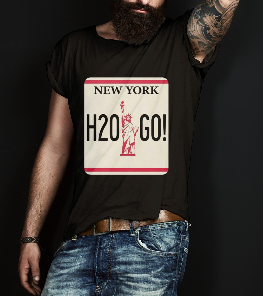 New York H2O Go License Plate Statue Of Liberty T-Shirt