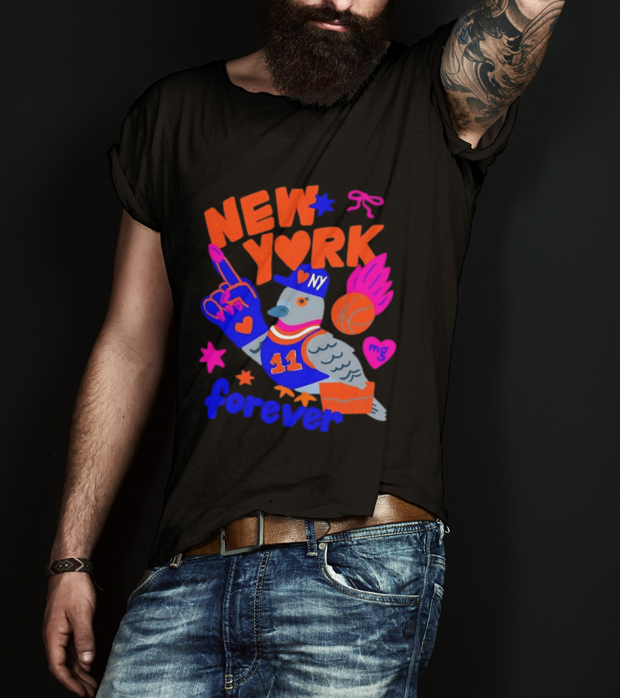 New York Knicks Jalen Brunson Pigeon Love Forever T-Shirt