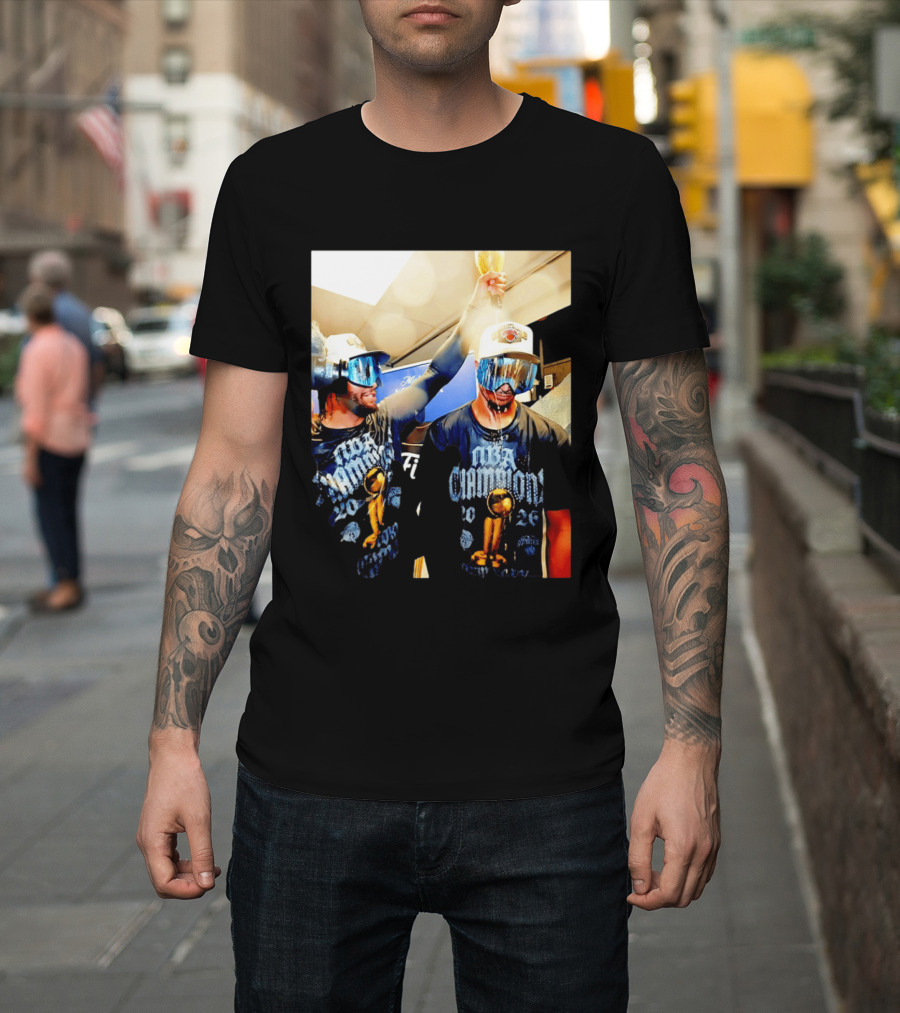 NBA Champions Celebration Jalen Brunson Josh Hart 2026 T-Shirt