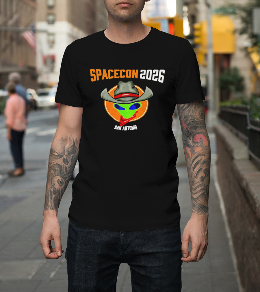 Spacecon 2026 San Antonio Alien Cowboy T-Shirt