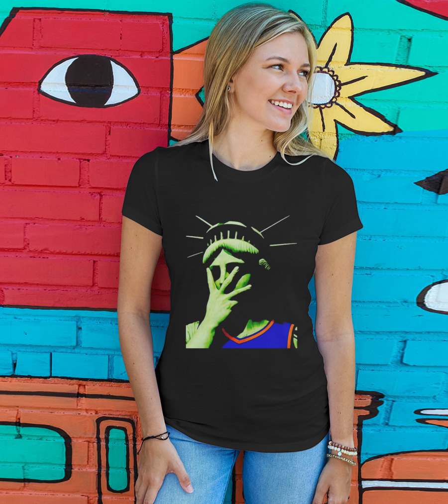 Statue Of Liberty New York Knicks Jersey Facepalm T-Shirt