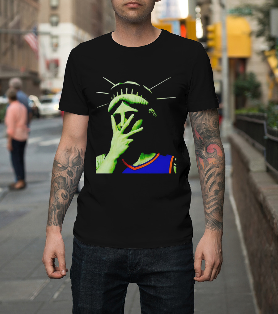 Statue Of Liberty New York Knicks Jersey Facepalm T-Shirt