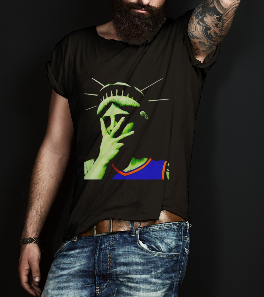 Statue Of Liberty New York Knicks Jersey Facepalm T-Shirt