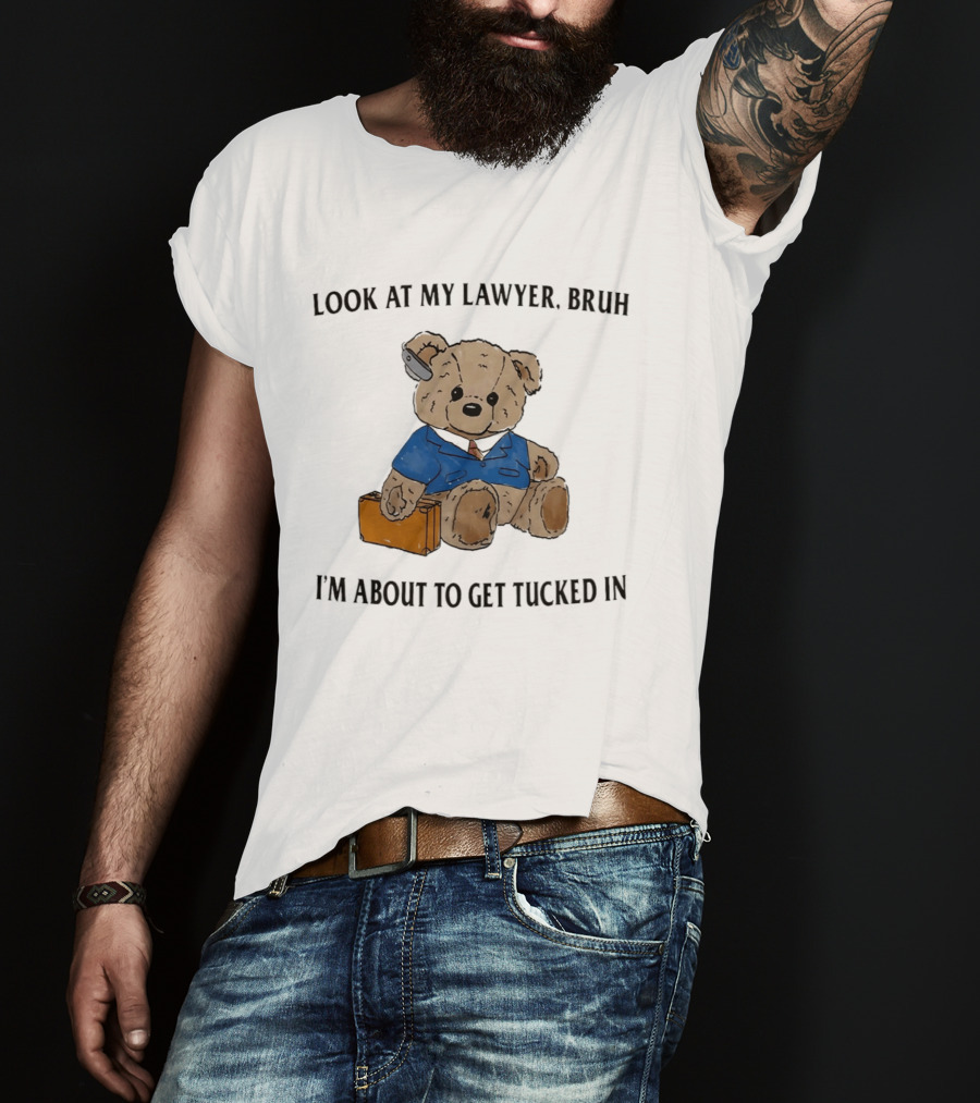 Bear Bracing For Bedtime With Lawyer Vibes T-Shirt