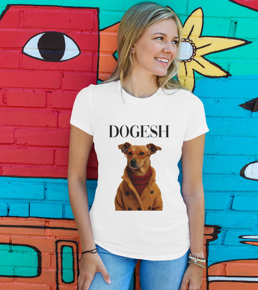 Dogesh Dapper Greyhound In Glasses And Coat T-Shirt