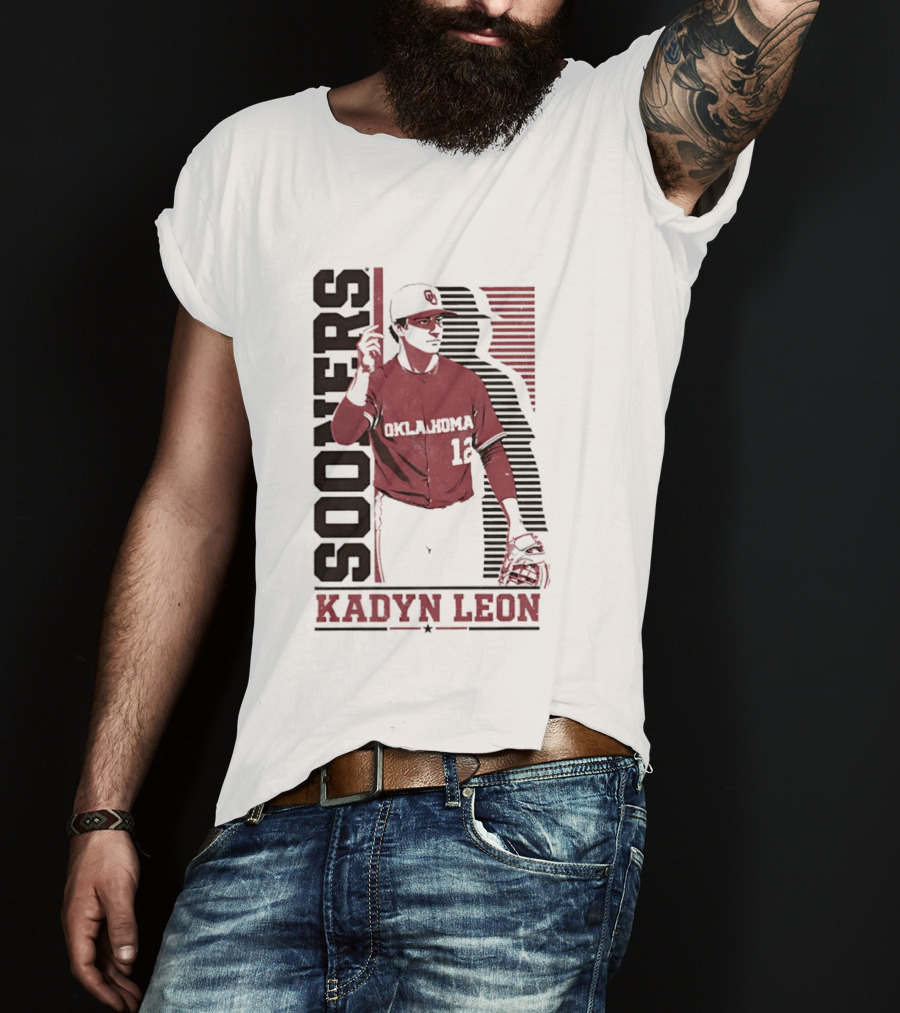 Oklahoma Sooners Kadyn Leon Baseball Player T-Shirt