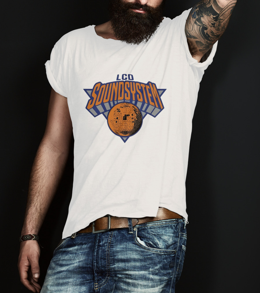 LCD Soundsystem Basketball Inspired New York Knicks Disco Ball T-Shirt
