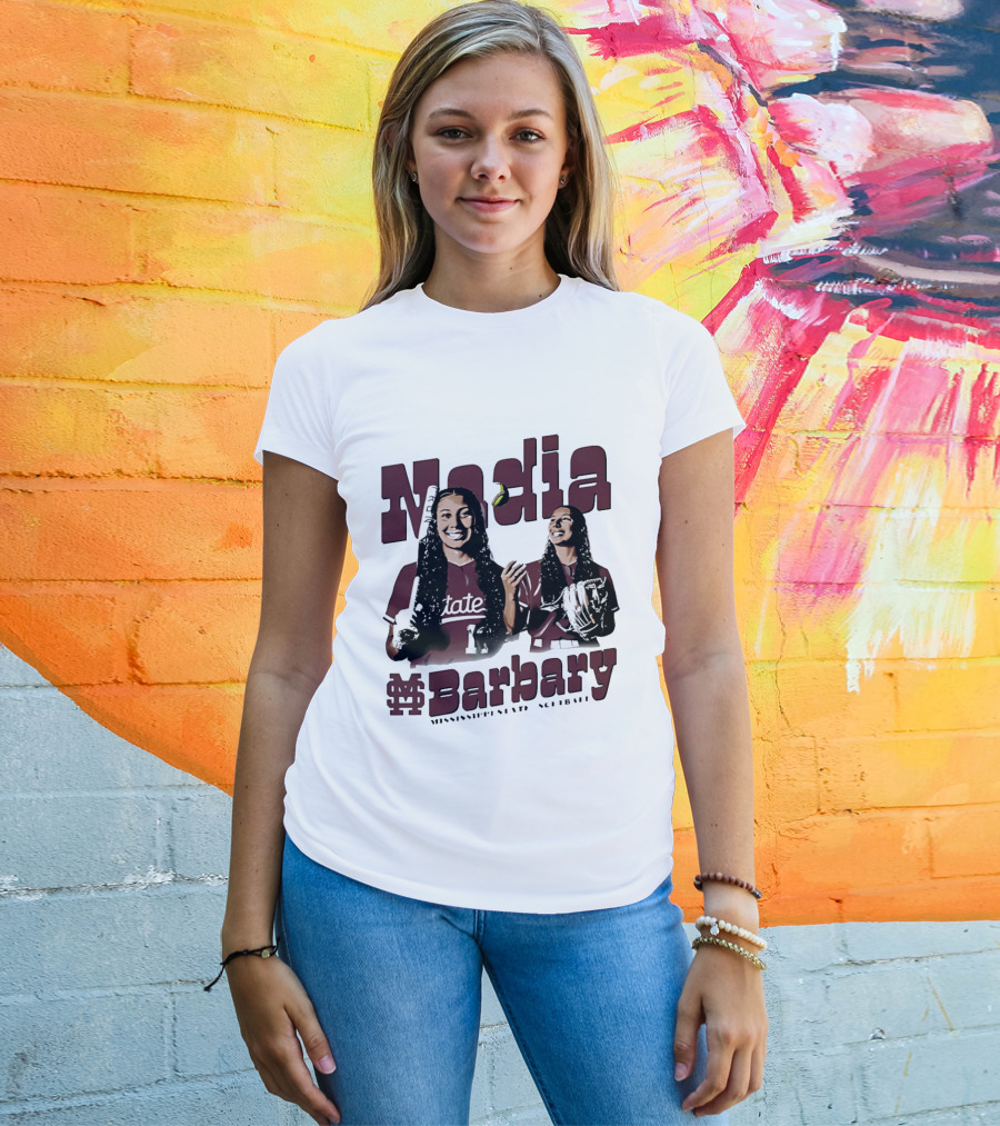 Mississippi State Nadia Barbary Bulldogs Baseball T-Shirt
