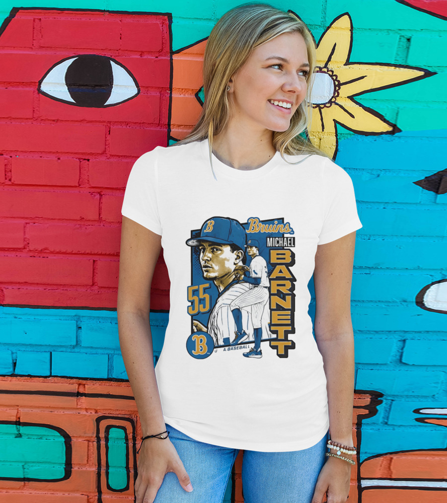 UCLA Bruins Michael Barnett 55 Baseball Pitcher T-Shirt
