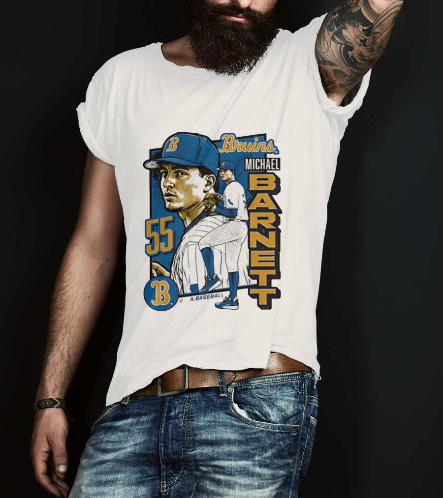 UCLA Bruins Michael Barnett 55 Baseball Pitcher T-Shirt