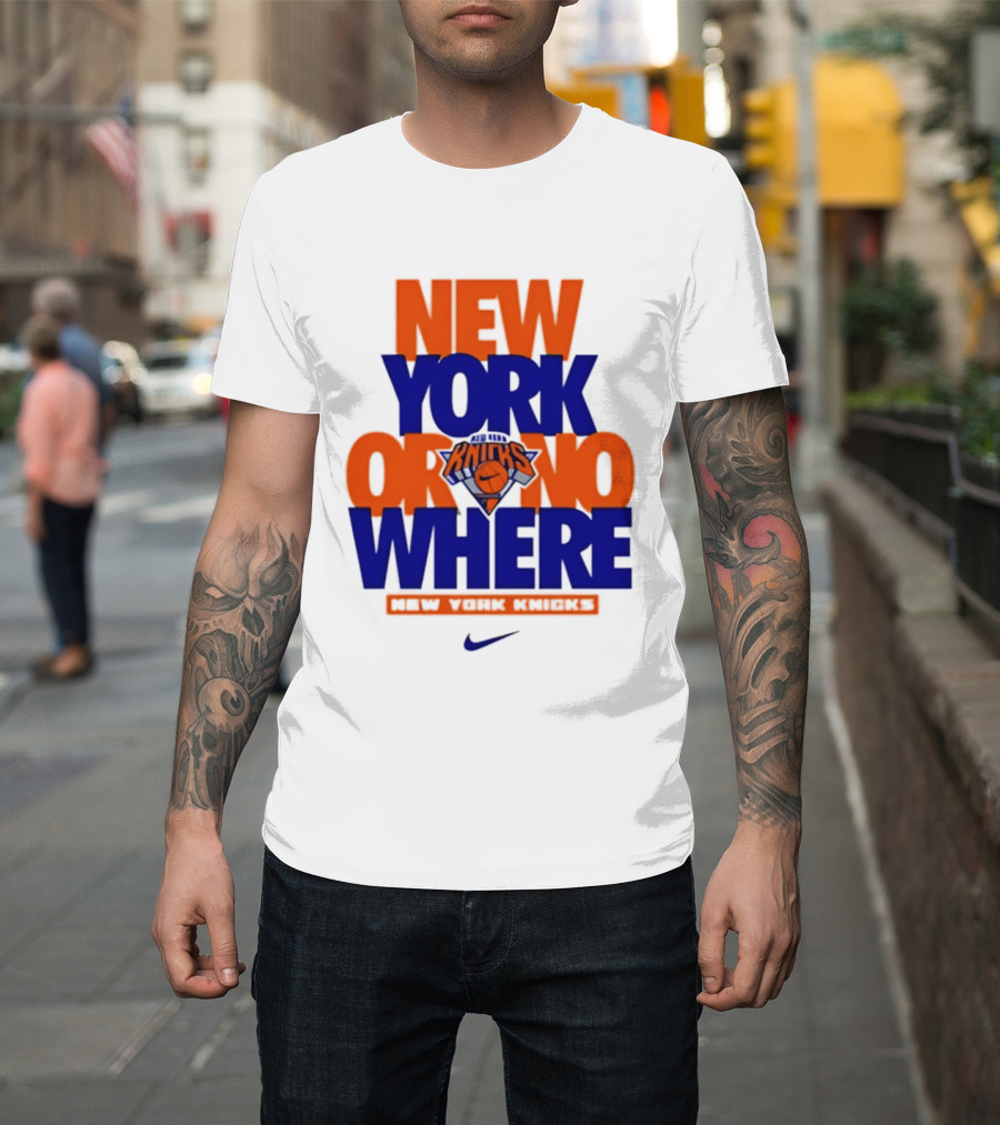 New York Or Nowhere New York Knicks 2026 AJ1 T-Shirt