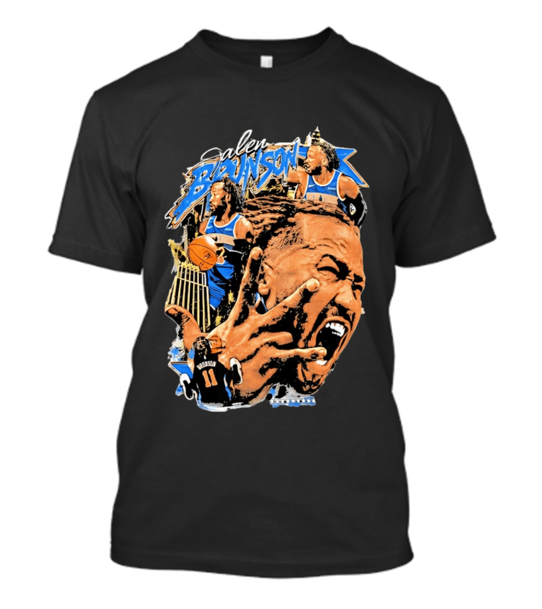 New York Knicks Jalen Brunson Basketball Collage Sports T-Shirt