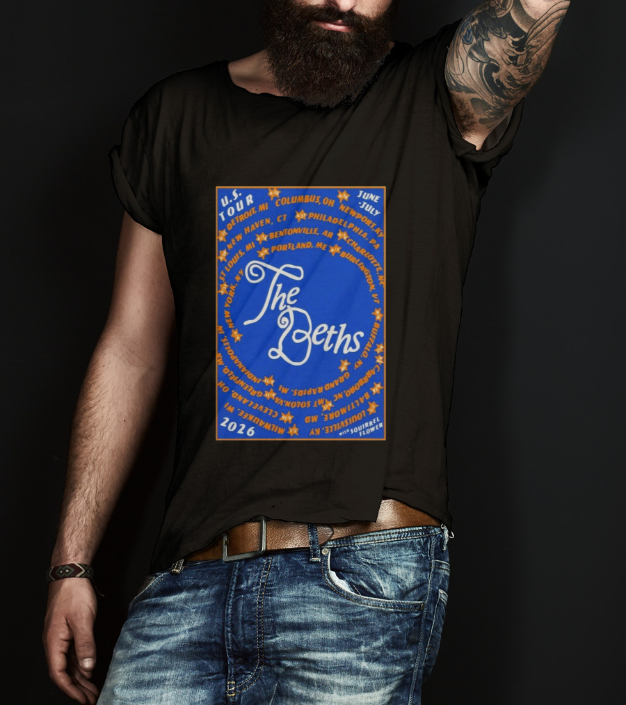 The Beths US Tour 2026 Cities June July With Squirrel Flower T-Shirt
