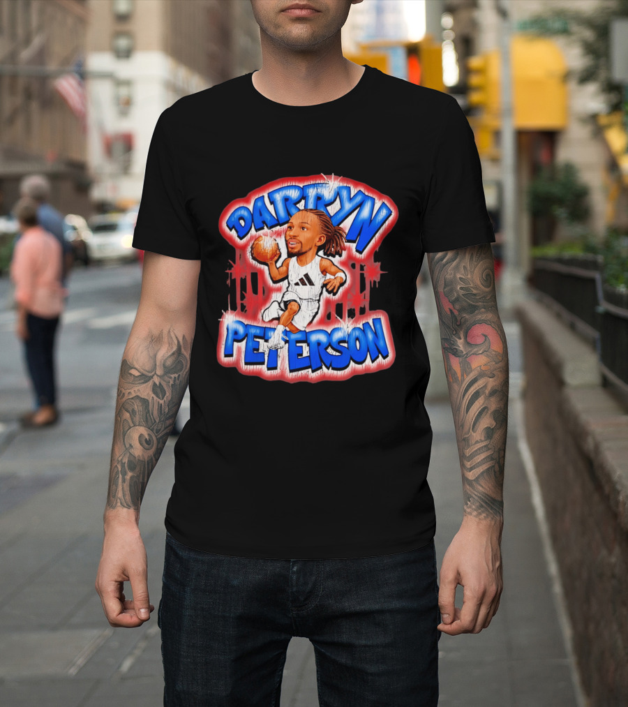Darryn Peterson Kansas Jayhawks Basketball Caricature T-Shirt