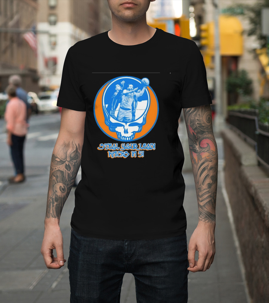 New York Knicks Jalen Brunson Steal Your Lead Knicks In 5 T-Shirt