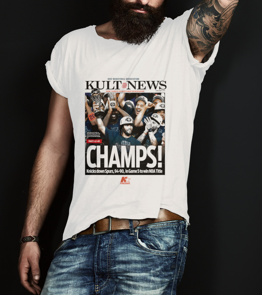 KULT NEWS NBA Champs New York Knicks Jalen Brunson Spurs Down 94 90 Game 5 Title T-Shirt