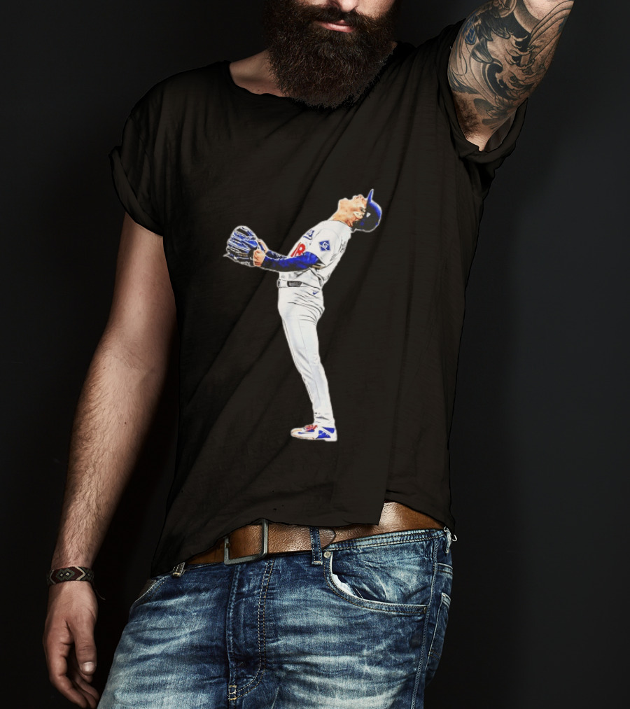 Yamamoto Yoshinobu Los Angeles Dodgers Baseball Player Celebration Pose T-Shirt