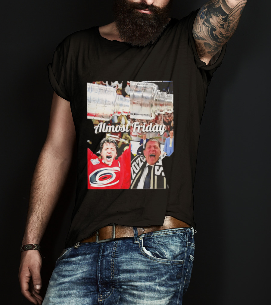 Rod Brind'Amour Almost Friday Ice Hockey Canadian Double Cup Celebration T-Shirt
