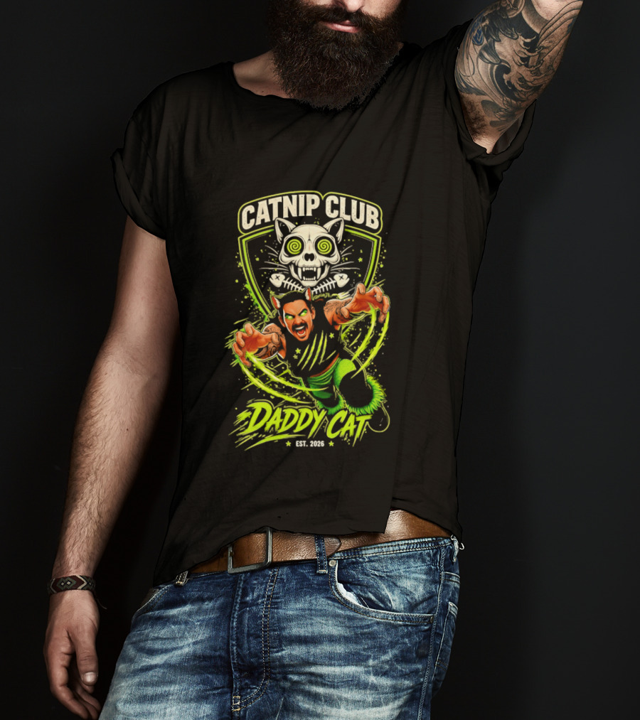 Catnip Club Daddy Cat Wrestling Est 2020 T-Shirt