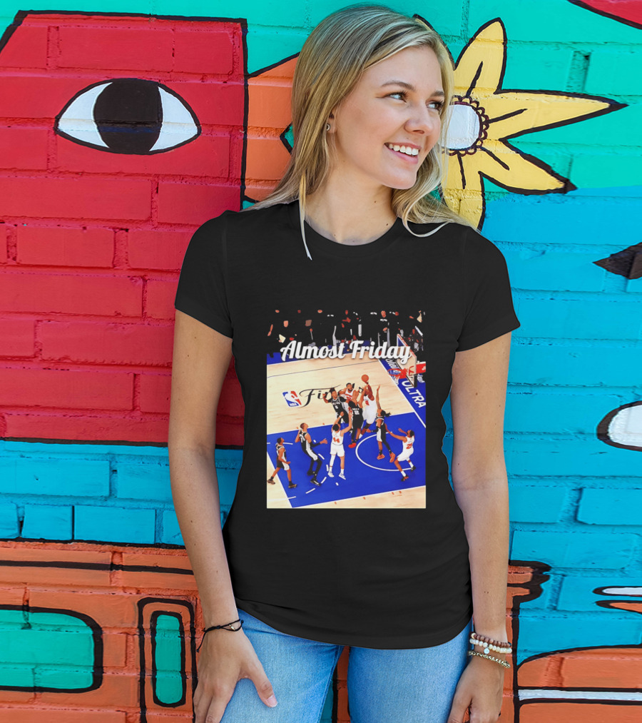 Almost Friday New York Knicks NBA Fit Game 4 Action Scene T-Shirt