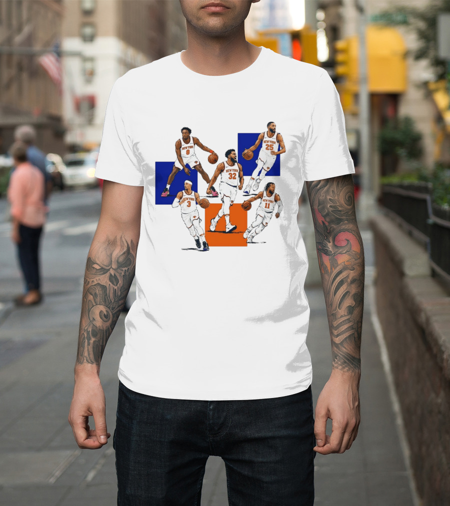 Og Anunoby Josh Hart Karl Anthony Towns Mikal Bridges Jalen Brunson New York Knicks Basketball Players T-Shirt