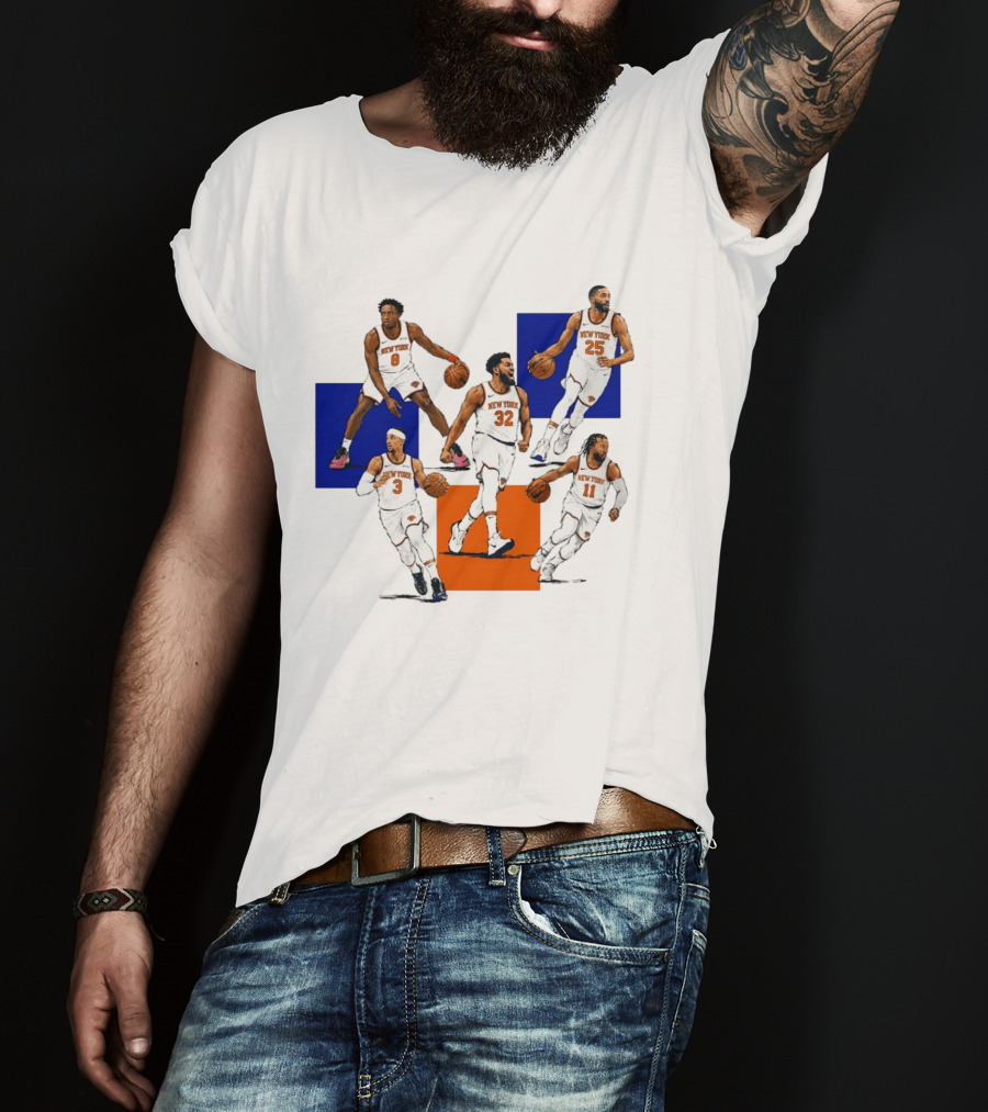 Og Anunoby Josh Hart Karl Anthony Towns Mikal Bridges Jalen Brunson New York Knicks Basketball Players T-Shirt