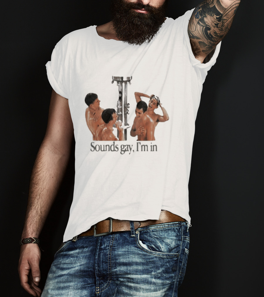 Sounds Gay I'm In Shower Humor Retro Style Men's Group T-Shirt