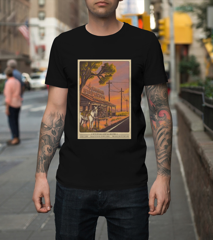 Chris Stapleton Featuring Allen Stone Burgettstown June 17 2026 Pavilion At Star Lake T-Shirt