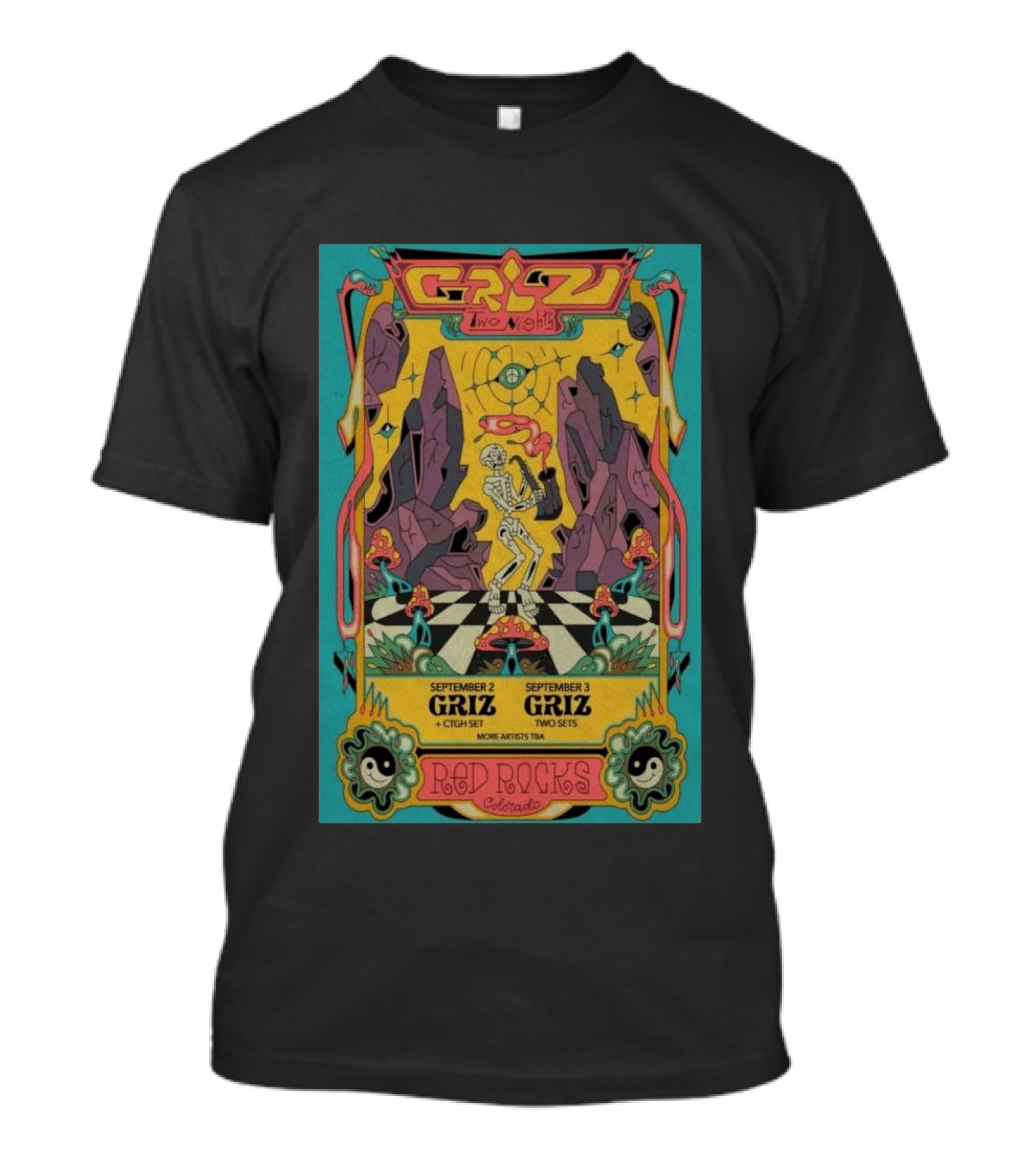 GRiZ Two Nights Red Rocks September 2 3 2026 Colorado Event T-Shirt