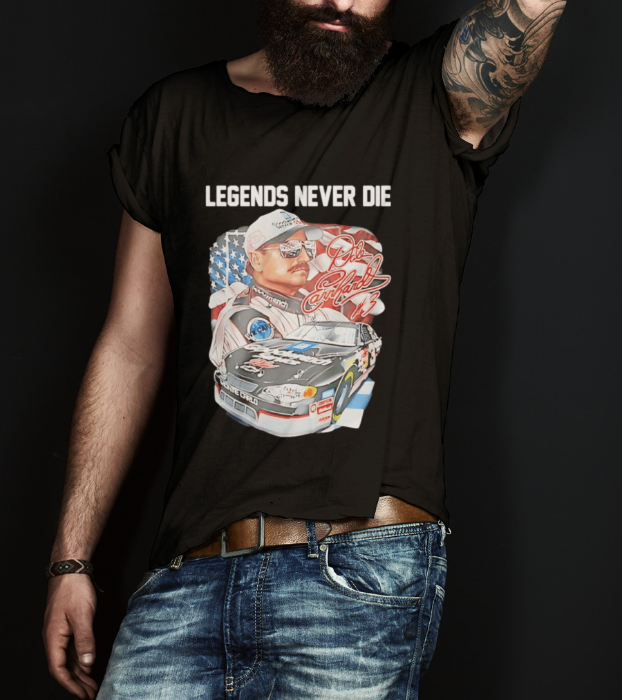 Legends Never Die Dale Earnhardt Monte Carlo Racing Number 3 T-Shirt