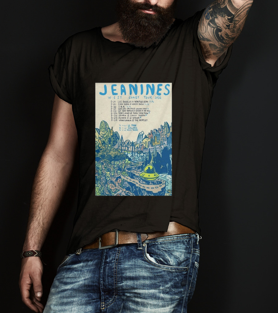 JEANINES West Coast Tour 2026 Cities And Venues T-Shirt