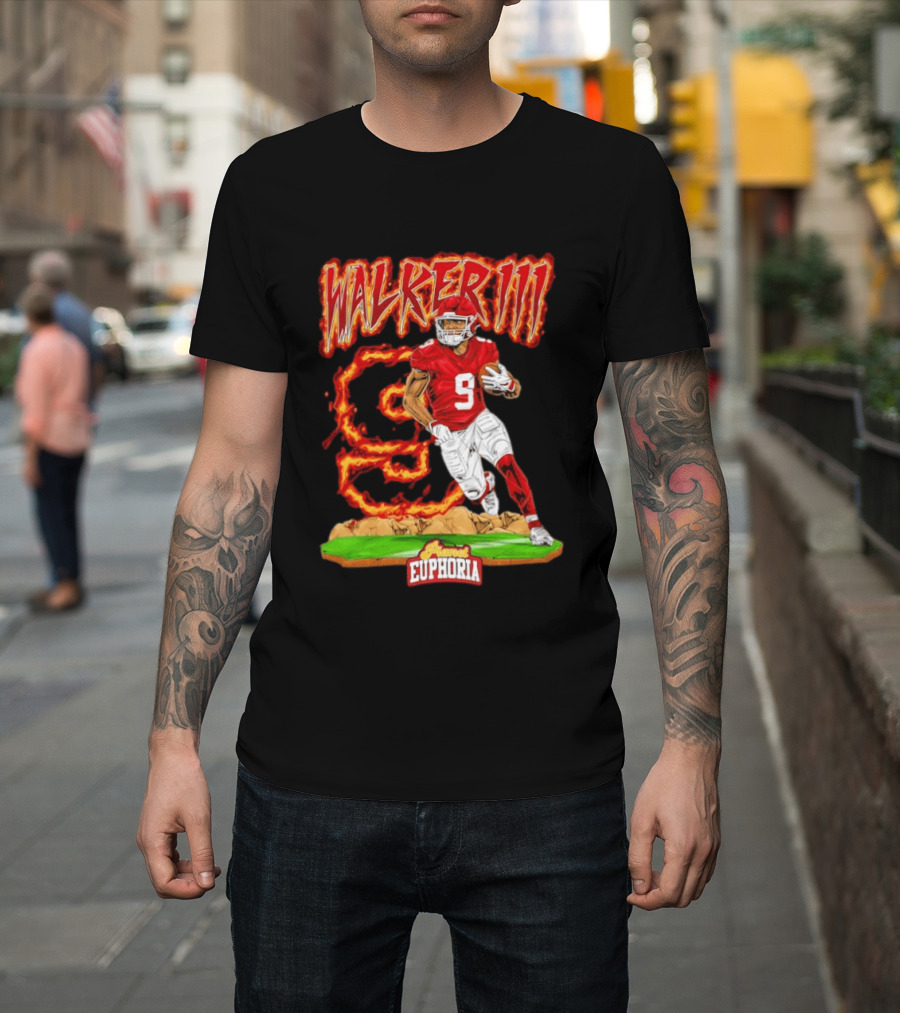 Walker III Kenneth 9 Kansas City Chiefs Flame Euphoria T-Shirt
