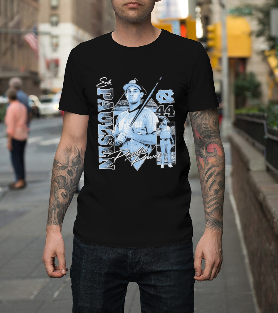 Erik Paulsen 44 UNC Paulie Power 90s Bootleg Baseball T-Shirt