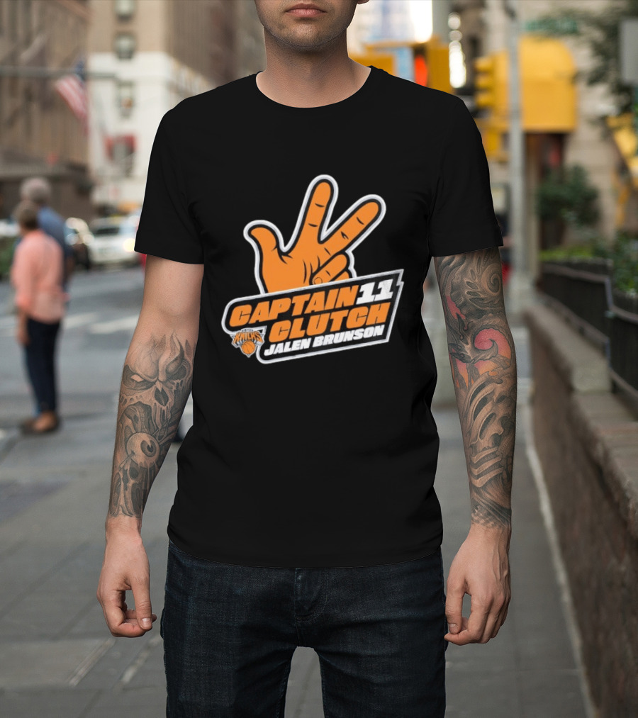 New York Knicks 11 Jalen Brunson Captain Clutch T-Shirt