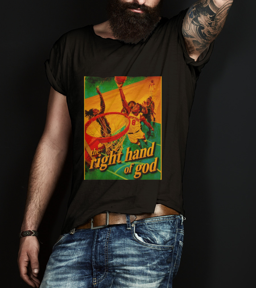 OG Anunoby New York Knicks Basketball The Right Hand Of God 2026 T-Shirt